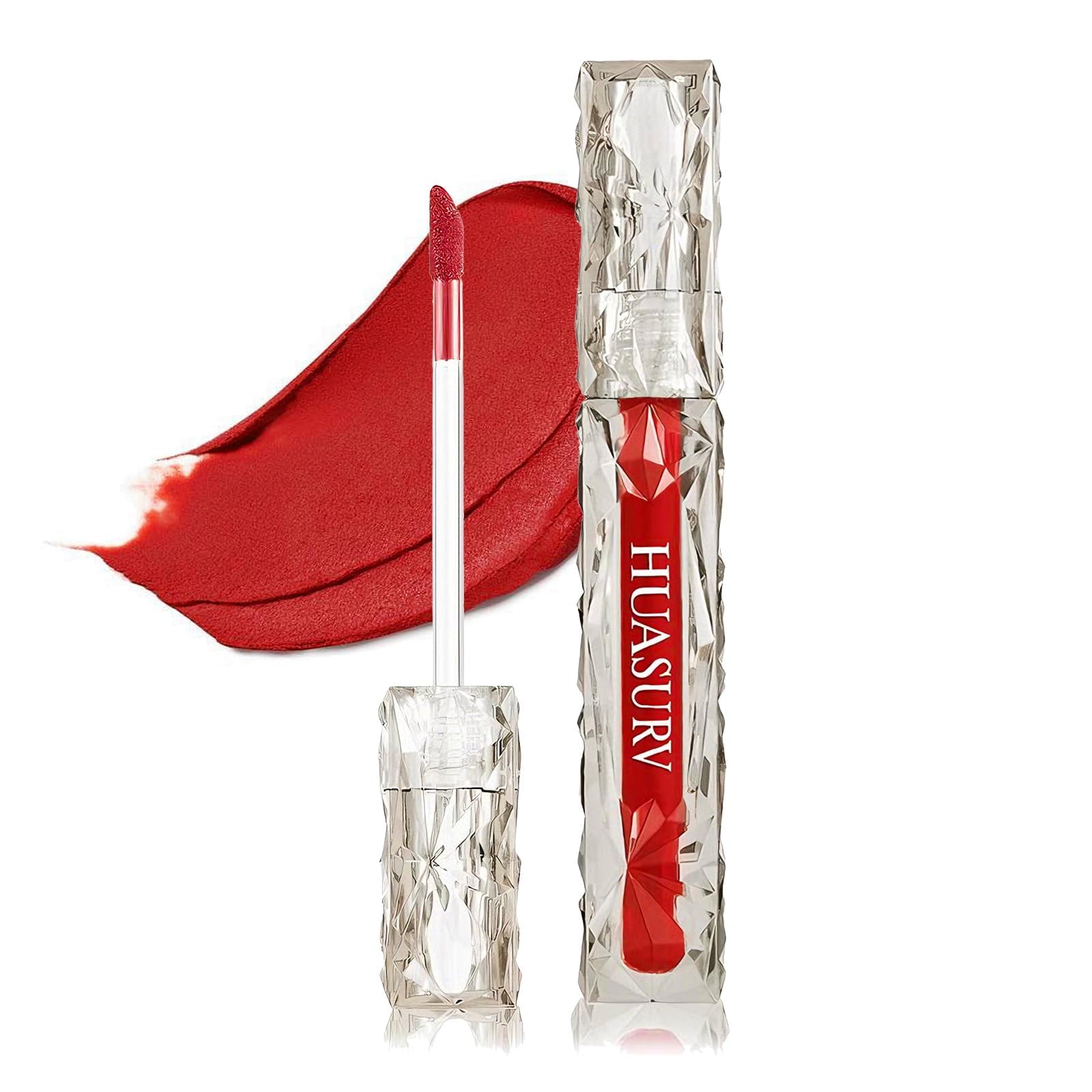 

Qwesure Matte Lipstick - Long-lasting, Highly Pigmented, Conical Shape, Easy to Apply, Velvet Silky Texture, Waterproof, Mask-Resistant,