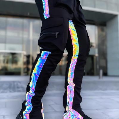 Mens Casual Jogger Cargo Pants Man Fashion Harem Pant Loose Trouser Streetwear Male Trend Pantalon Homme Reflective