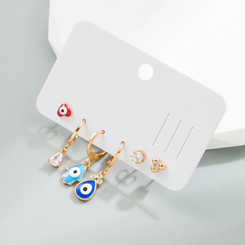 

Комплект женских золотых серег дьявола с медным покрытием, персонализированные маленькие серьги-капли премиум-класса OneSize