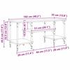 TV Stand Black Oak Effect 102 X 35 X 45.5 Cm