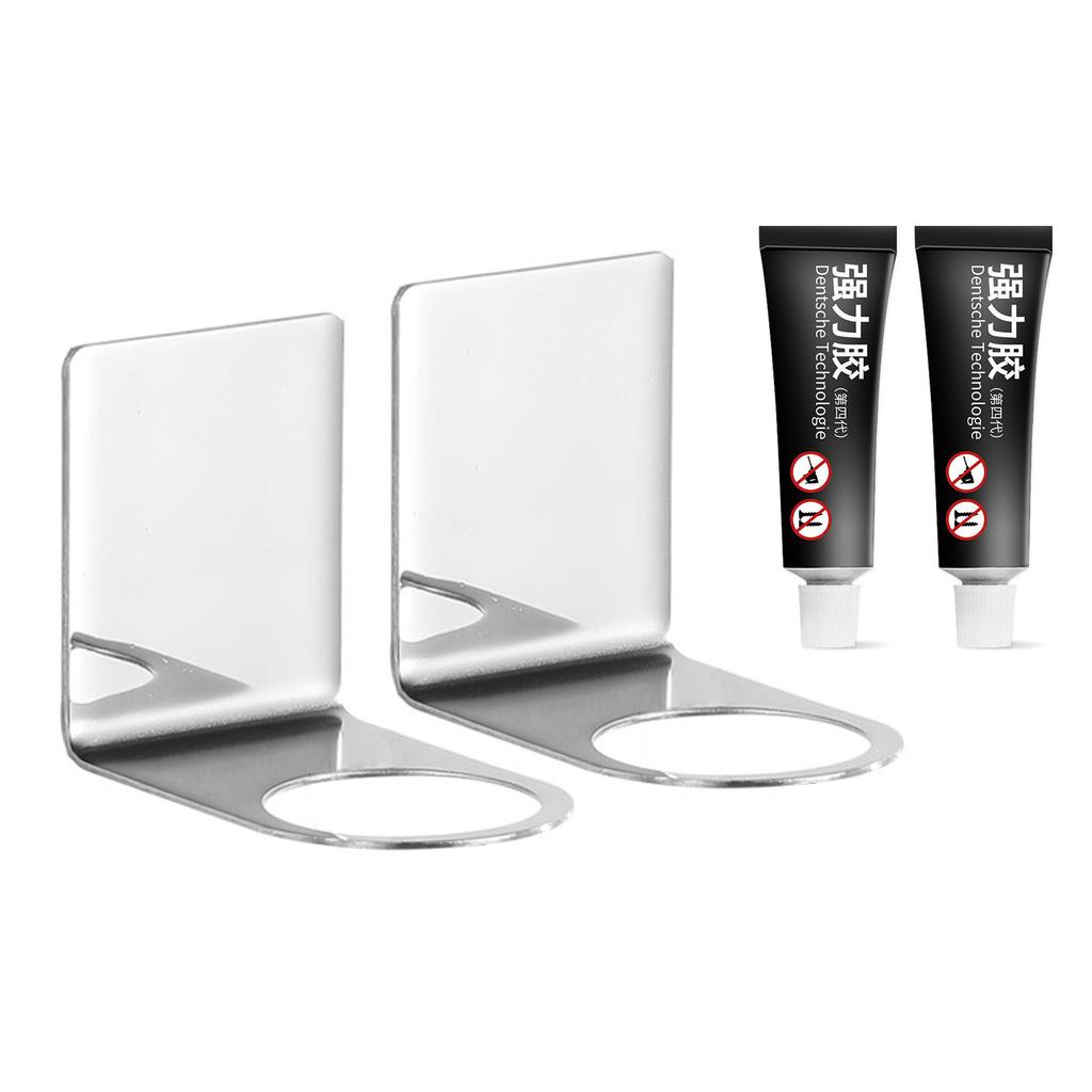 2 PCS Soap Bottle Holder Hand Sanitizers Hanging Rack Wall Mounted Pump Hanging Rack for Kitchen Bathroom Bottle Holder