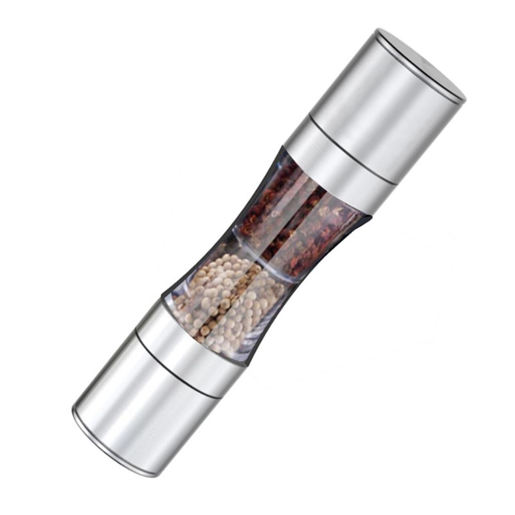 Fillable Double Head Pepper Grinder Long Lasting Freshs Keeping Spice Grinder Kitchen Accessories