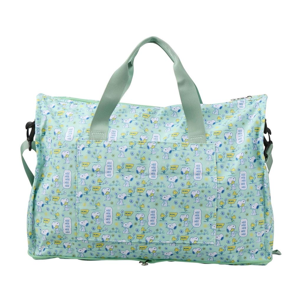 Sifre Foldable Boston 23L Suitcase Peanuts Snoopy 390kg Mint Flower Bag, Medium, Capacity, Carry-On Fit, & Design, Capacity, PN171.