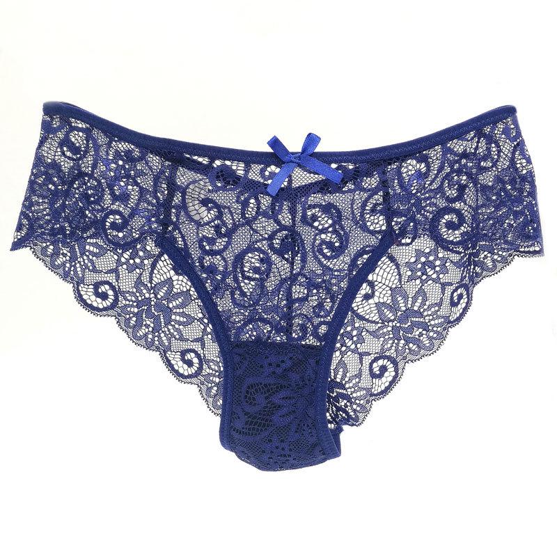 European & American Seamless Lace Mid-Waist Plus Size Sexy Lingerie Panties for Women