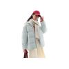 Anta Sports Lifestyle Series Pioneer Series Letter Zipper Hooded Comfortable Breathable Loose Down Jacket Women Outerwear White Gray Green 962448905-7