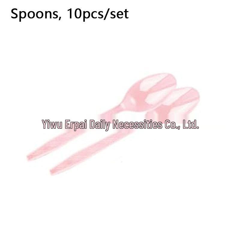 Pink Birthday Party Disposable Tableware Set - Plates, Cups, Napkins, Tablecloth, Cutlery