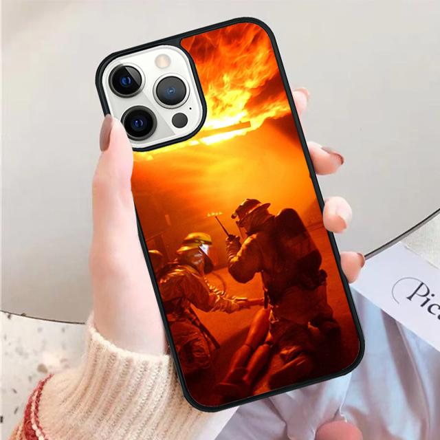 Firefighter Heroes Fireman Phone Case for iPhone 17 Air 16 15 14 12 13 PLUS 11 PRO MAX Back Fundas coque Cover Shell
