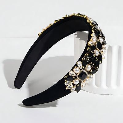 1pc Fashion Jewelry Hair Accessory Rhinestone Artificial Pearl Parties Banquets Daily Wear Women's Luxurious Hair Hoop Hair Band