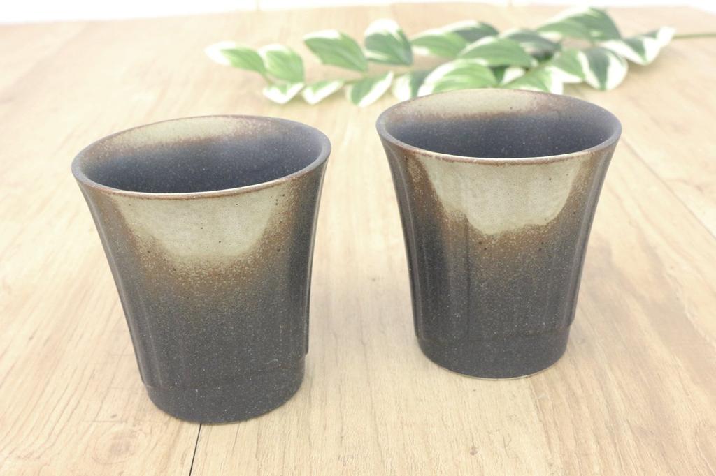 Mino Ware Cafe Series Granada Iga Bizen Set of 2 Japanese-style [Teacups] Style,