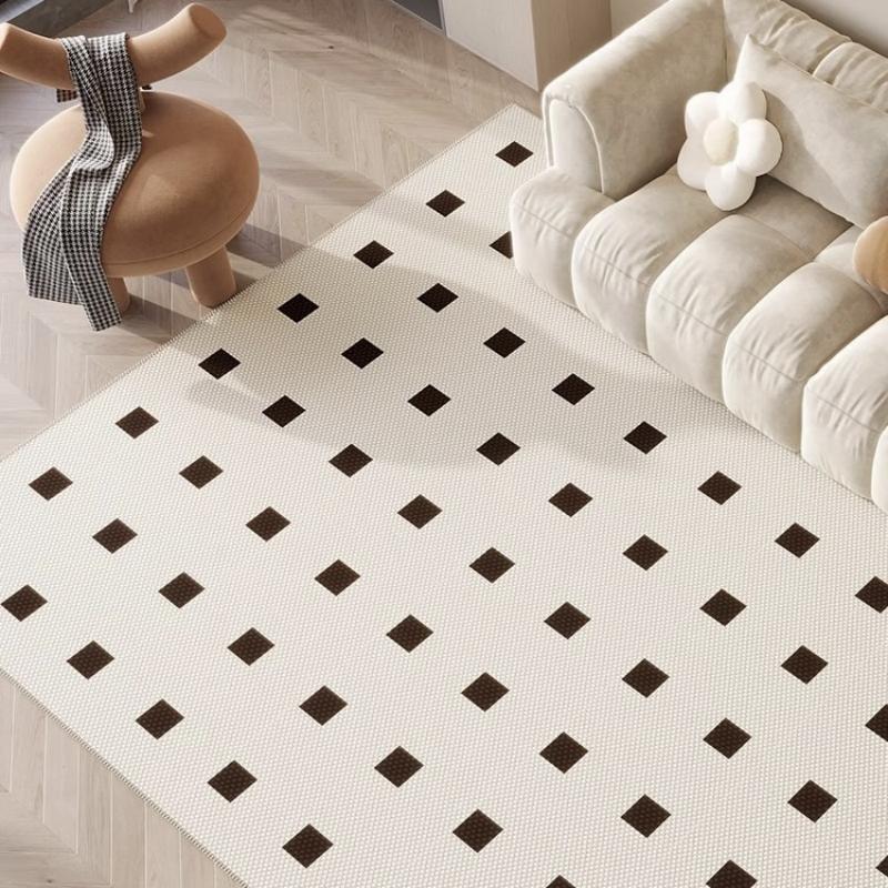 Cremă Aer Gospodărie Covor Trei Anti Inel Catifea Dormitor Acoperit cu Covoraș Rezistent la Murdărie Covoraș Măsuță de Cafea pentru Living