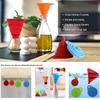 4Pcs Drain Foldable Funnel Mini Collapsible Funnel Multifunctional Silicone Funnel  Beer Dispensing