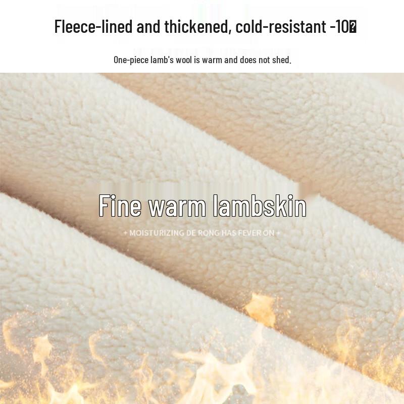 LANGSHA Women's High-Waist Lamb Wool Thermal Leggings