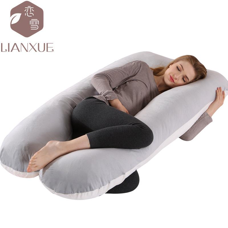 Crystal Velvet U-shaped Pregnancy Pillow Waist Protection Side Sleeping Pillow Breastfeeding Multifunctional Hug Pillow