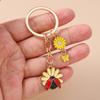 Portachiavi Insetto Coccinella Smaltato Carino Portachiavi Fiore Ciondoli per Donna Ragazze Decorazione Borsa Portachiavi Fatto a Mano Fai da Te Gioielli Regali
