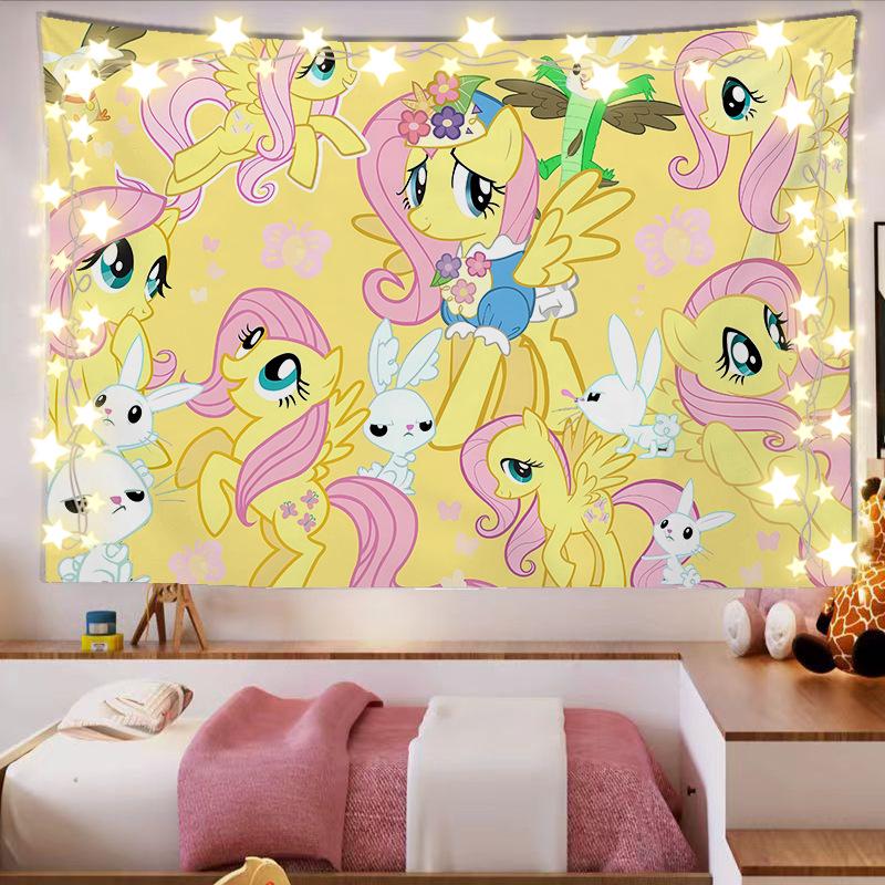 My Little Pony Tapestry - Cute Girls' Room Dorm Decor Wall Hanging Backdrop.