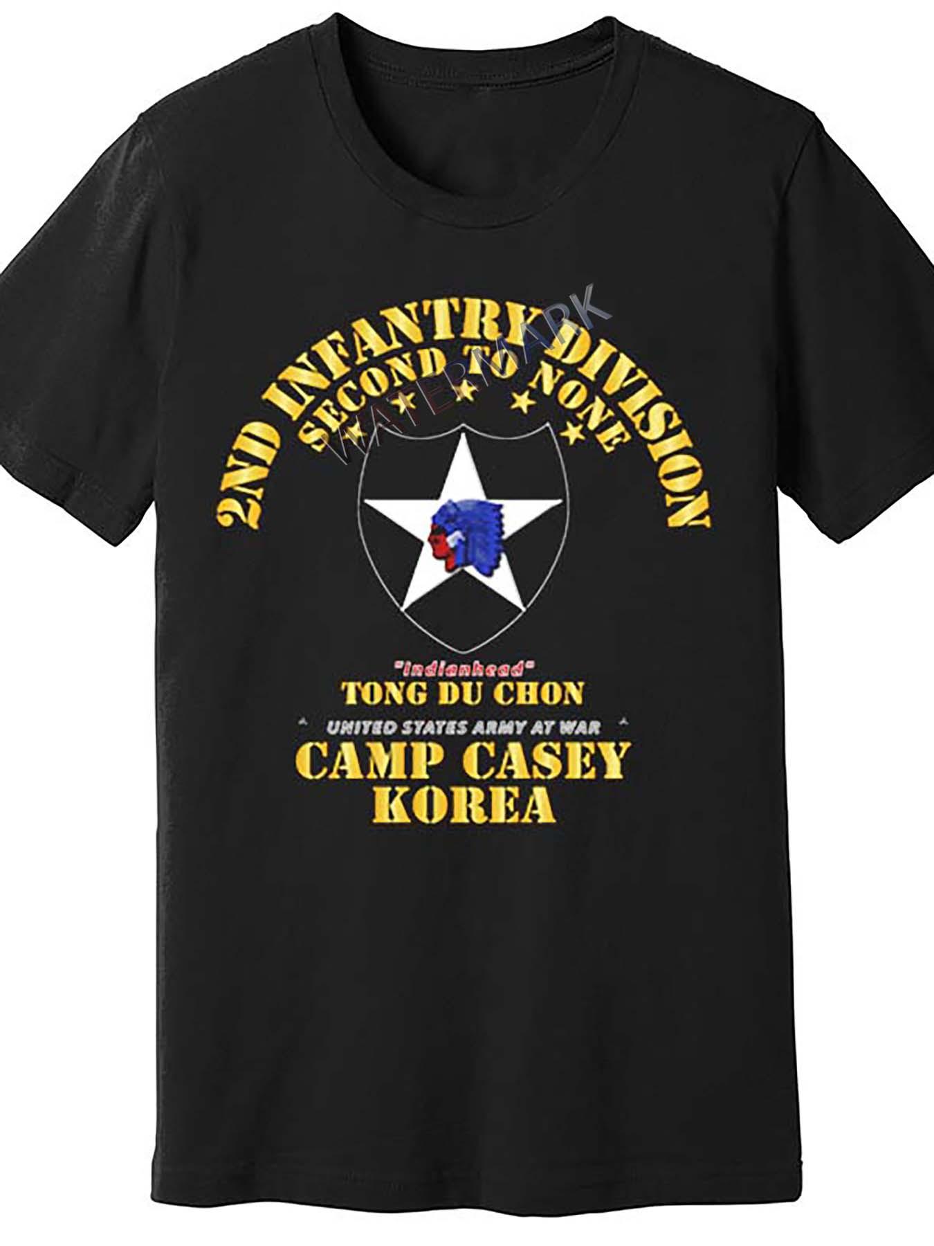 

Army 2nd Infantry Div Camp Korea Tong Du Cho funny pattern design 100 cotton short sleeve Oneck printed mens Tshirt S