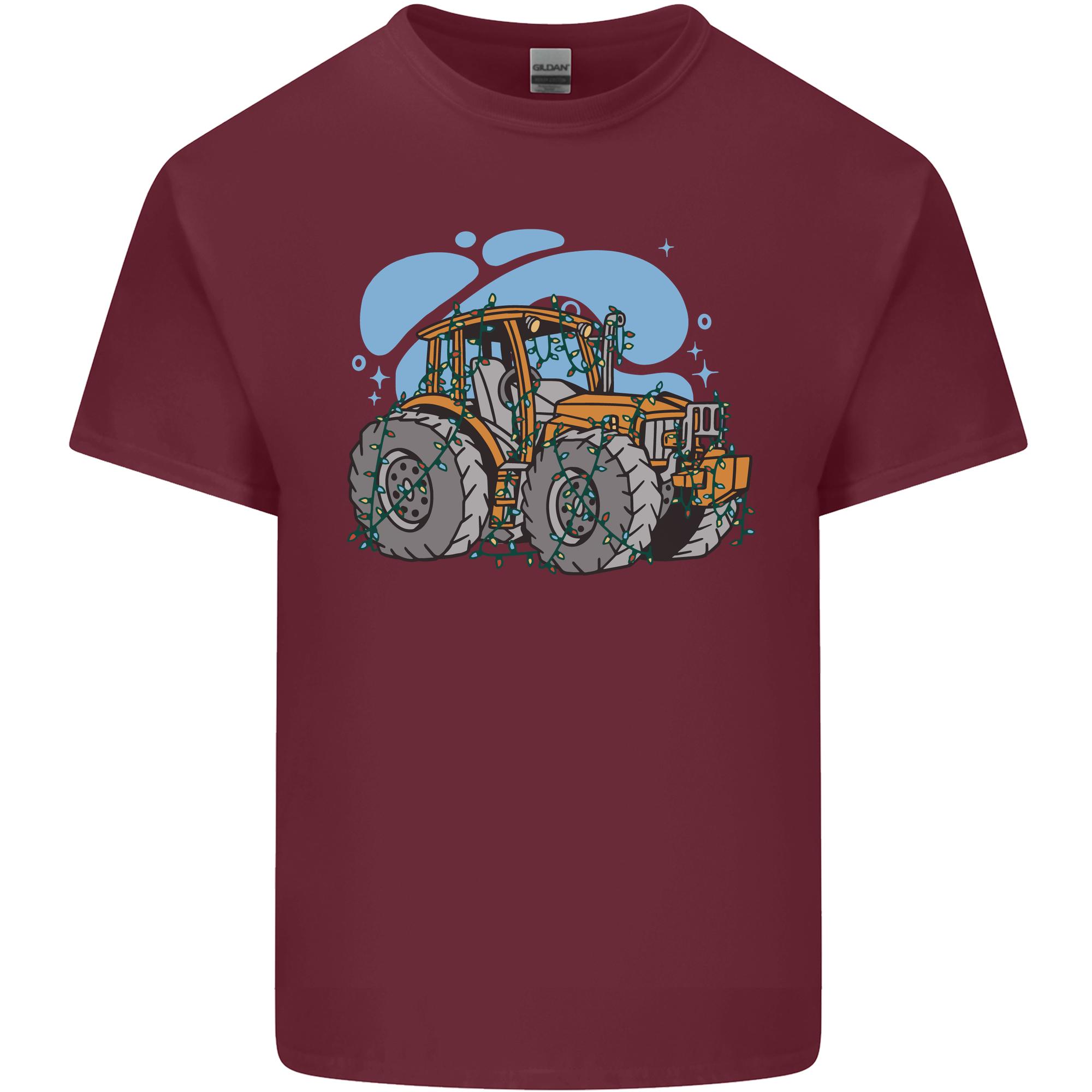 Xmas Tractor Farming Farmer Christmas Unisexs Light Cotton TShirt S