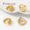18K Gold Plated Fashion Hoop Earring For Women,Circle Earrings,Jewelry Accessories,Girl Gifts