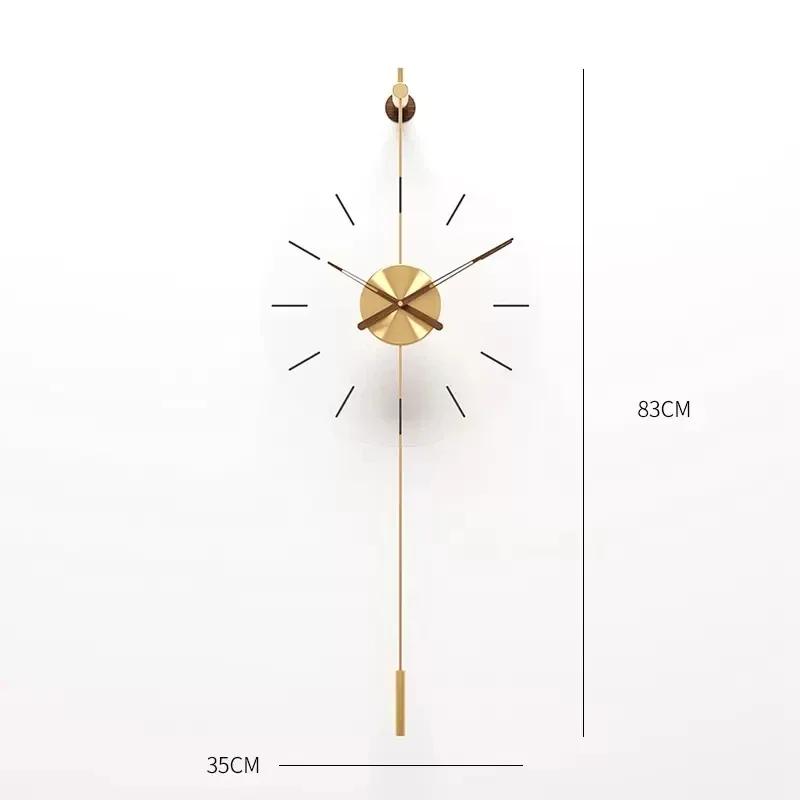 Simplicity Originality Wall Clock Modern Design Metal Luxury Wall Watches Clocks DIY Home Decor Silent Living Room Gift U9L8S0