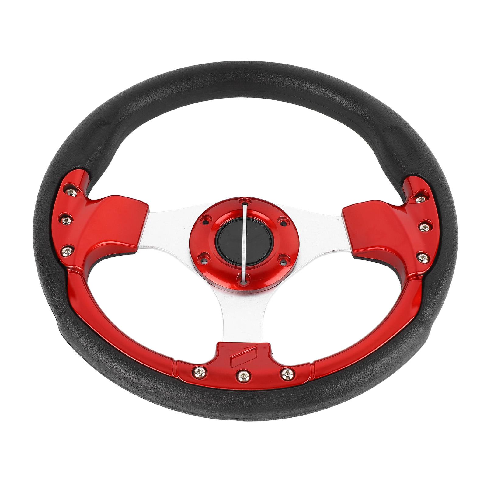 

13-дюймовый автомобильный руль, универсальная модификация рулевого колеса для большинства седанов и внедорожников, красный