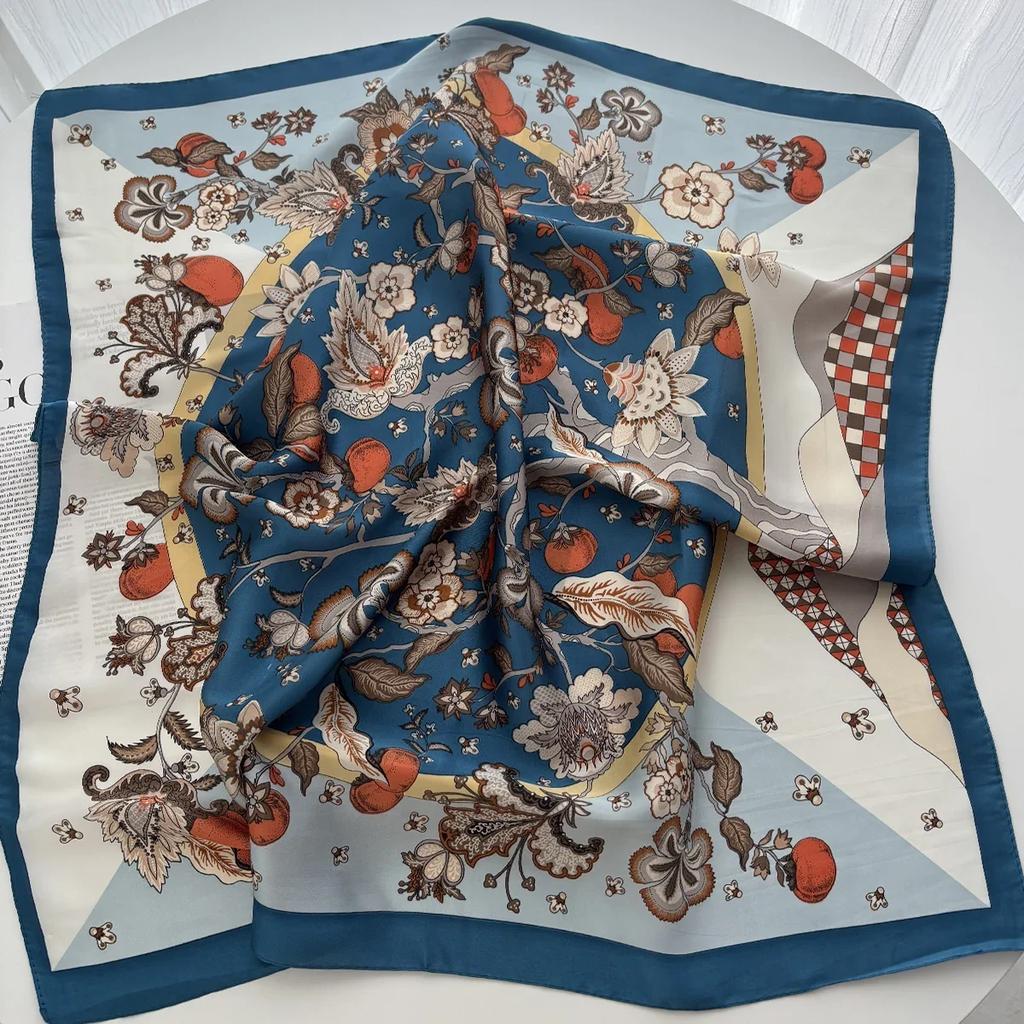 New Square Scarf Women Retro Paisley Cashew Print Neckerchief Female Foulard Head Hijab Hairband Soft Neck Bag Ribbon