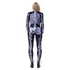 Soft Stretchy Women Costumes Jumpsuit Party Skeleton Bodysuit Ladies Catsuit