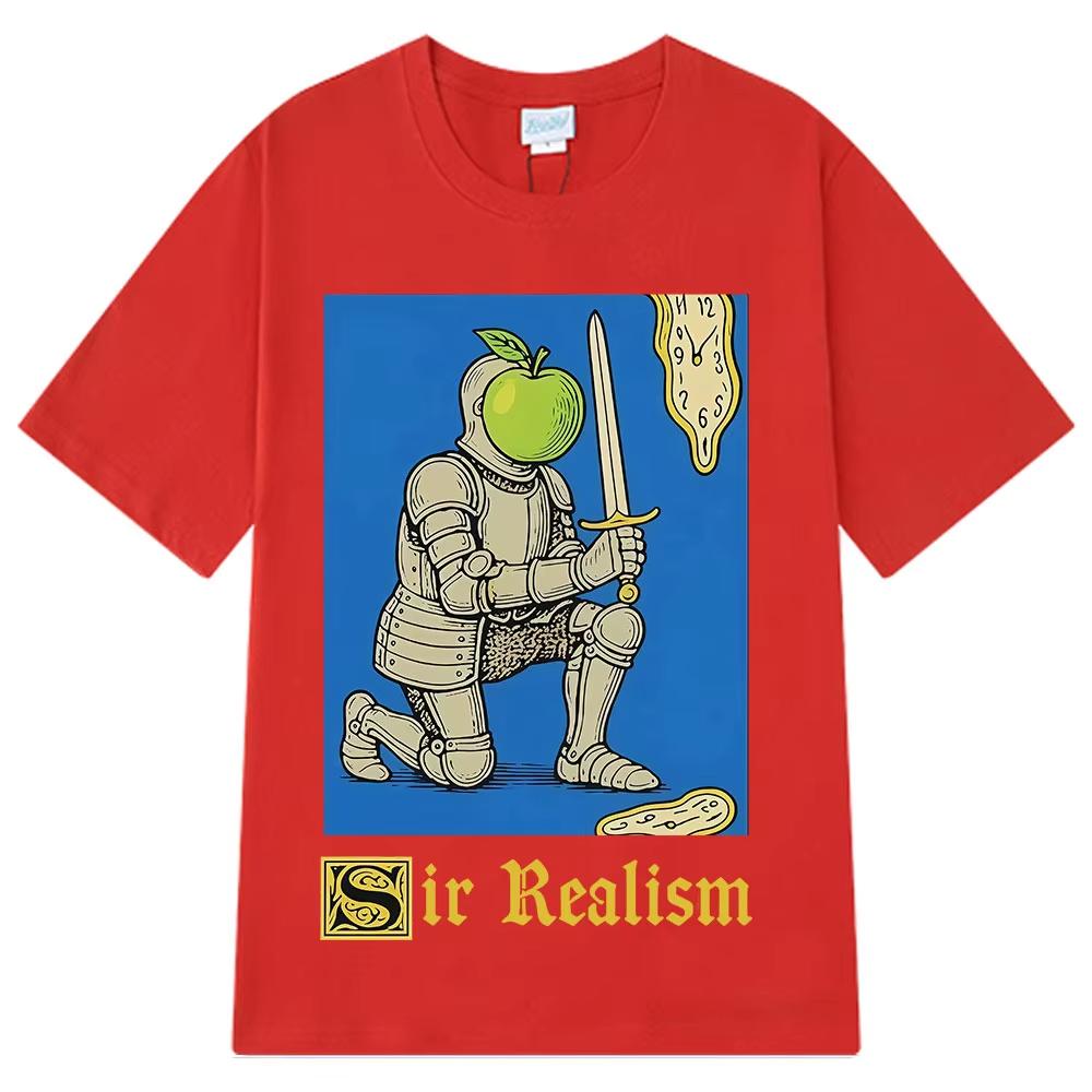 

Sir Realism Green Apple Funny Knight Meme T-shirts Men Women Harajuku Streets T Shirt Summer Short-sleeved Cotton Casual T-shirt 4XL