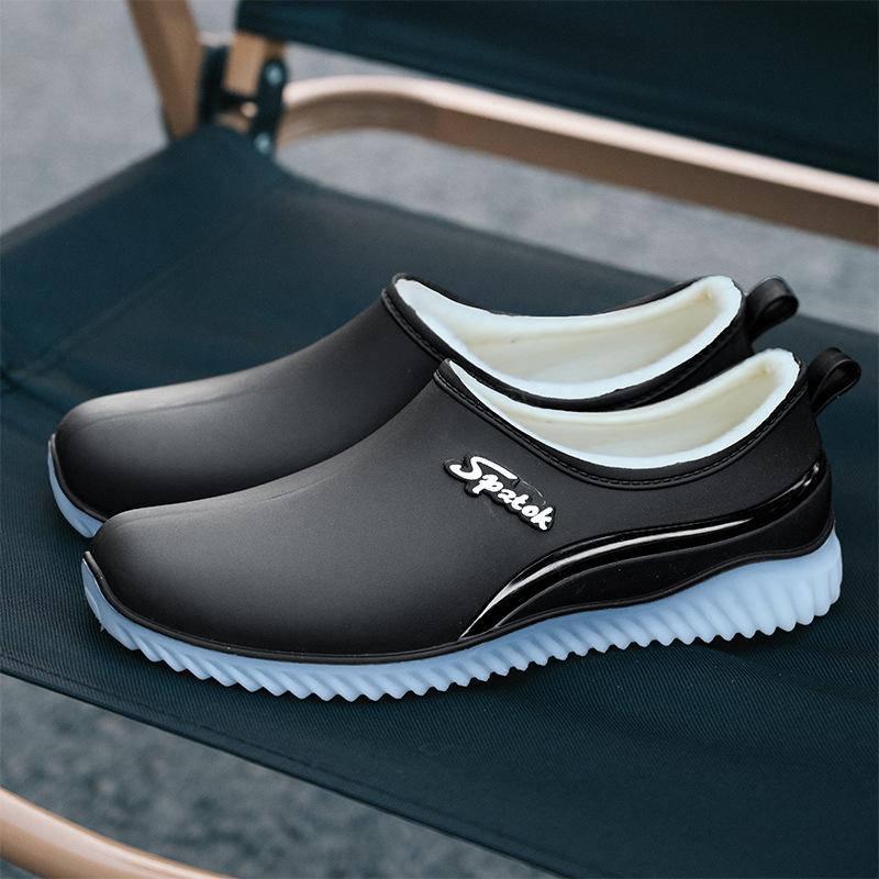 Fashion Rain Shoes Women's Outdoor Walking Non-slip Short Water Shoes Water Boots Short Rain Boots Car Wash Shoes Glue Shoes