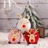 Christmas Tree Pendants Soft Creative Party Decor Soft and Comfortable Xmas Ornaments Lamb Pompom Elk Pendant Wooden