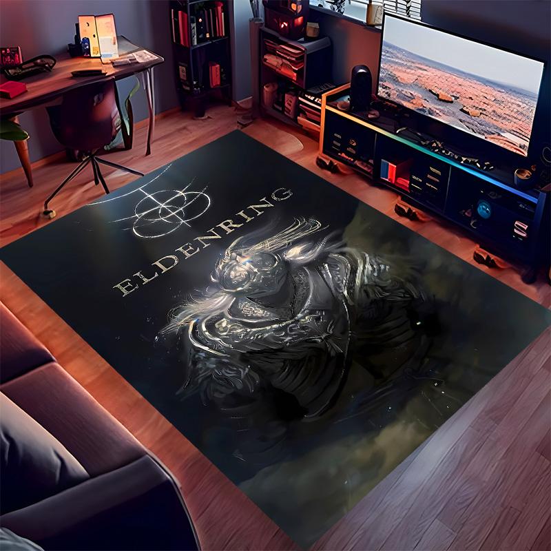Game E-ELDEN R-RING Print Area Rug-Soft,Washable Non-Slip Indoor Mat Office Chairs,Living Room,Home Office Decorative Rug
