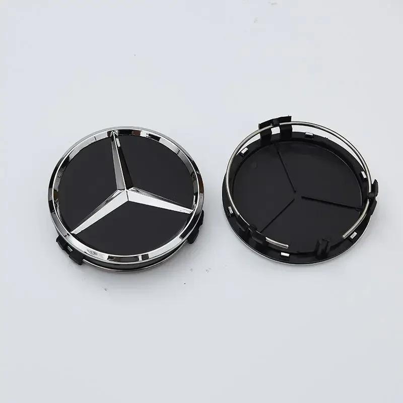 75MM Car Styling Wheel Center Covers Hub Caps Replacement For Mercedes Benz W211 W203 W204 W210 W124 AMG W202 CLA W212 W220 W205