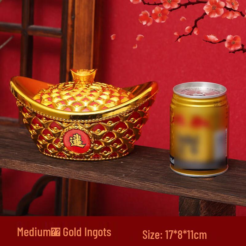 Hollow Gold Ingot New Year Decoration
