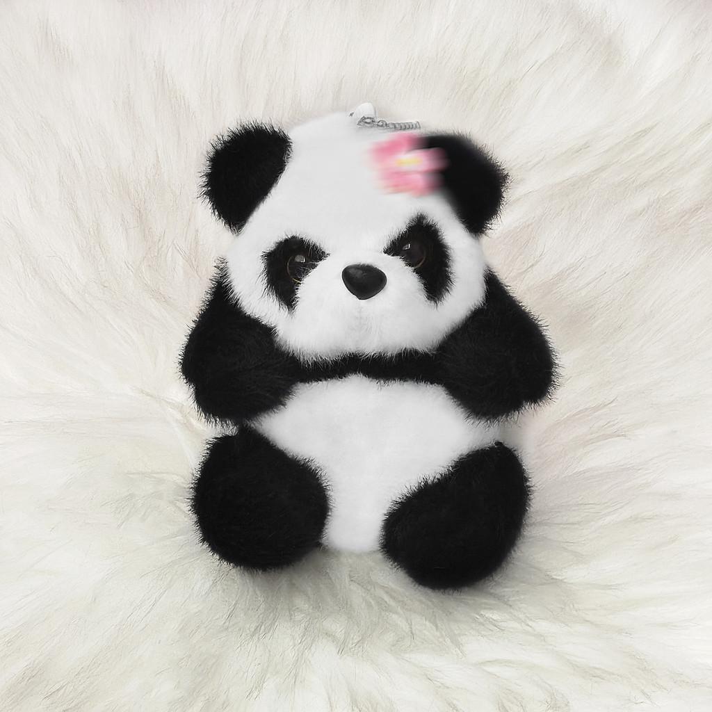 Backpack Plush Panda Pendant Keychain Cartoon Bag Decorations Toy Gift Kids