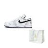 Nike Pantofi de Skateboard Unisex Negru Alb 355152-106, Rezistenți la Abraziune, Ușori, cu Partea Inferioară Joasă, Piele, cu Design Lună și Sabie()