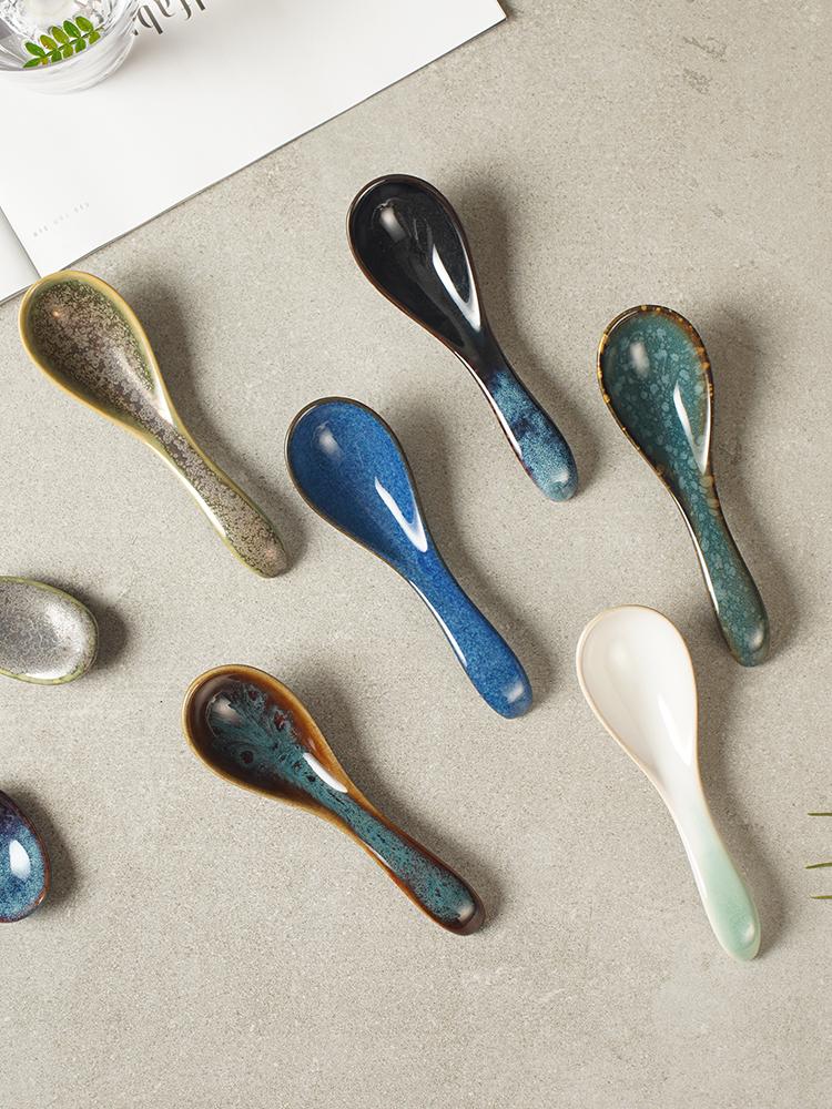 Cucchiaio in Ceramica Giapponese Cotto in Forno - Ideale per Zuppa, Dessert e Altro