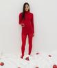 Yunse Layered Turtleneck Top (Red)