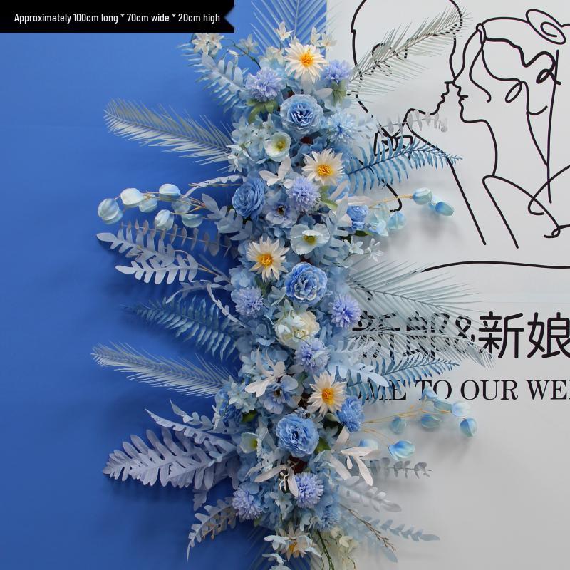 Blumen Kunstseide Blumenstreifen Set: Lange Hängegang-Anordnung & Hochzeitsaal-Dekor