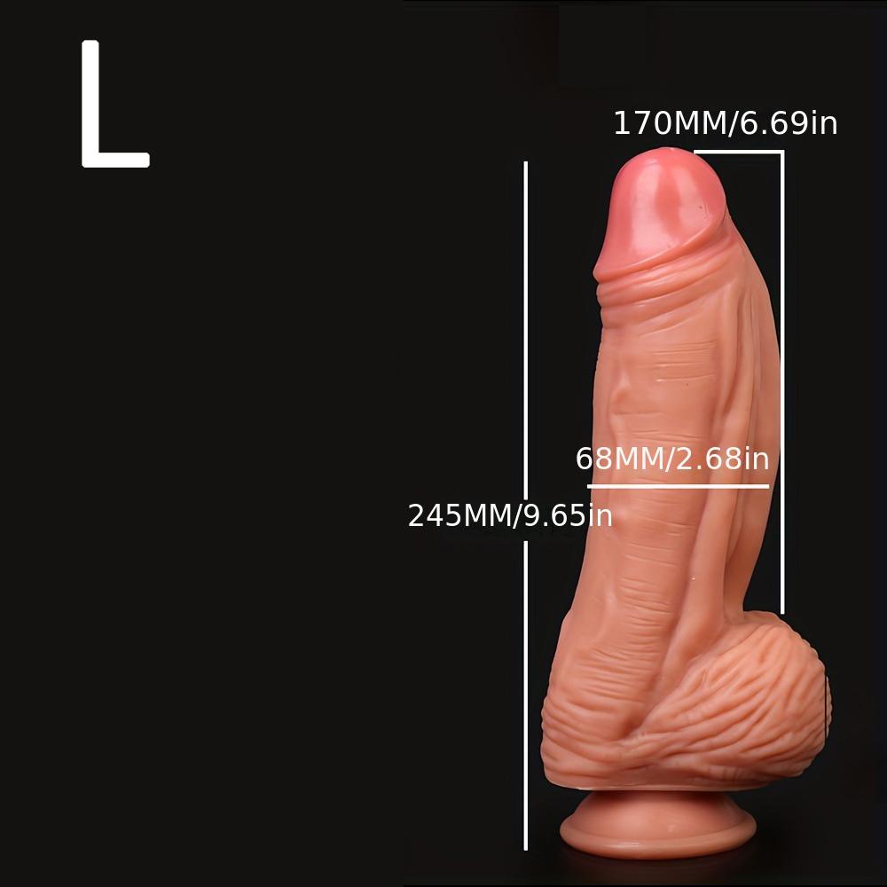 1pc Thick & Long Realistic Dildo – Soft Silicone Penis Toy for Women & Lesbians, Lifelike Texture, Strong Suction, Adult Erotic Product