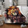 1pc Lion King Print Blanket   Lightweight Flannel Throw Blanket For Sofa, Bed, Living Room, Office, Outdoor Travel, Camping