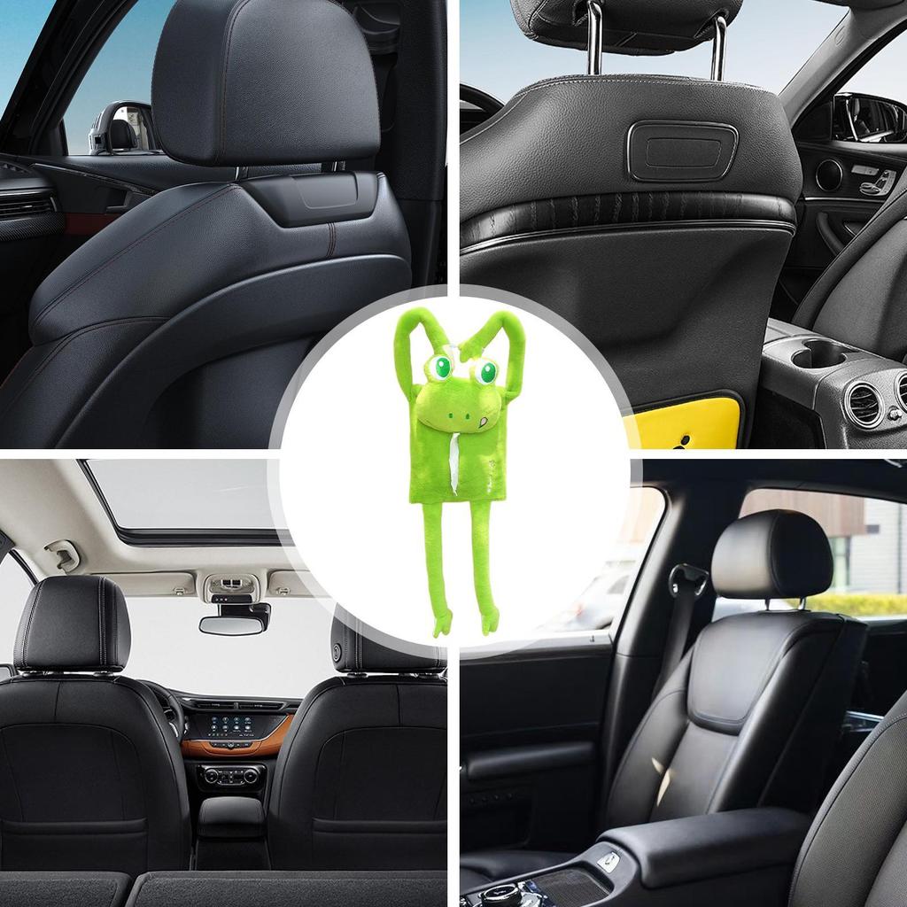 Auto-Taschentücherbox Niedliche Cartoon-Auto-Taschentücherbox Halter Serviettenbehälter Organizer Sitzlehne Für Fahrzeug Straße SUV Frauen Männer LKW Fahrten