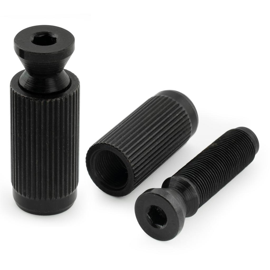 Musiclily Pro M7 Stud 10mm Anchor for Electric Guitar Tremolo Bridges, Black (Set of 2)