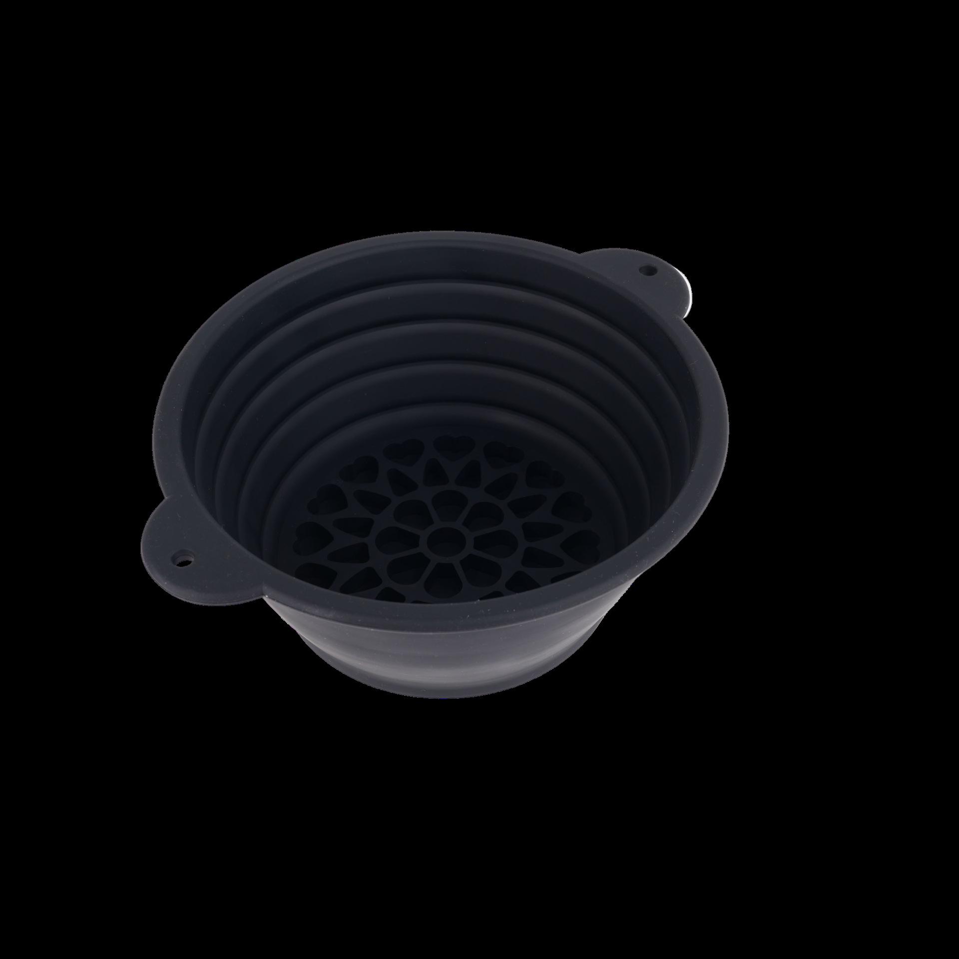 Foldable Silicone Washbasin: Ice Pack, Beauty, Travel & Outdoor Use 27.3x23.3x2.5 cm чёрный