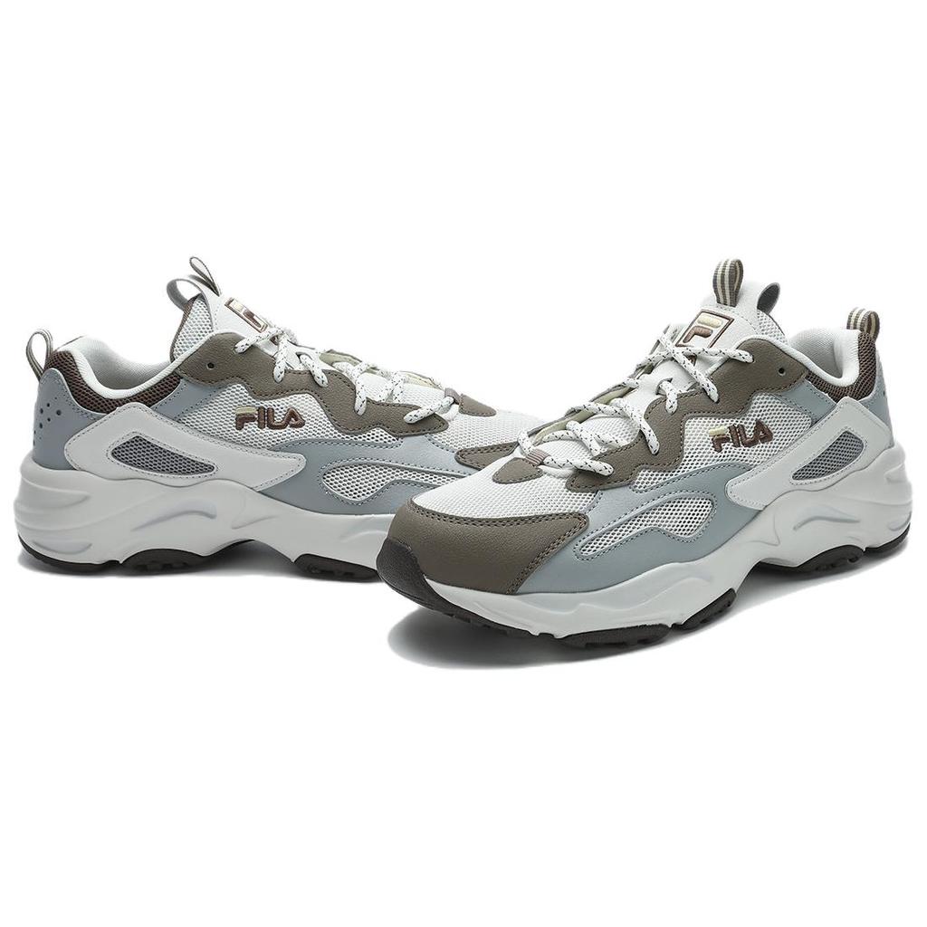 Fila Tracer Retro Series Comfortable Versatile Durable Breathable Lightweight Low-Top Casual Shoes Men Sneaker Gray White F12M422113FVH