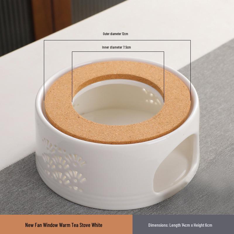 Ceramic Candle Warmer for Tea - Insulating Stove for Boiling and Warming in Home, Restaurant, or Hotel