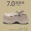 7.0Cm outer wear thick-soled heightening eva stepping on shit feeling bag head two wearing hole shoes women's summer indoor beach cool slippers