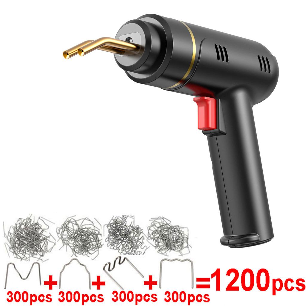 200W Cordless Plastic WeldeGun R Plastic Welding Kit 400/1200PCS Hot Stapler USB Rechargeable Bumper Repair Kit for Most Plastic