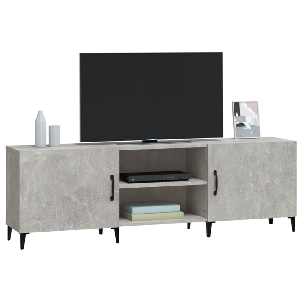 TV Stand Concrete Grey 150 x 30 x 50 cm Particleboard
