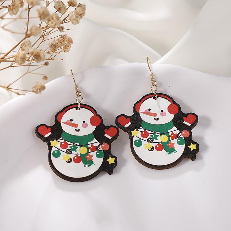 High-End Reindeer Candy Christmas Earrings for Women: Cute Cartoon Holiday Jewelry