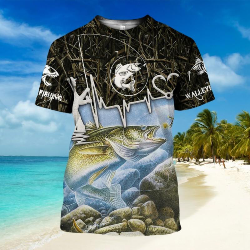 Ropa para niños, camiseta de manga corta de verano para pesca, ropa para niños de 10 a 12 años.