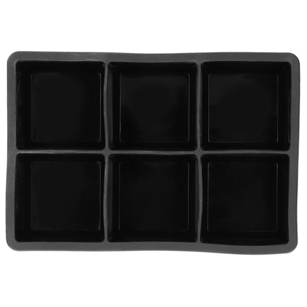 6 Grid Large Ice Cubes Maker Square Ice Cubes Tray Silicone Ice Mold Party Bar Accessories